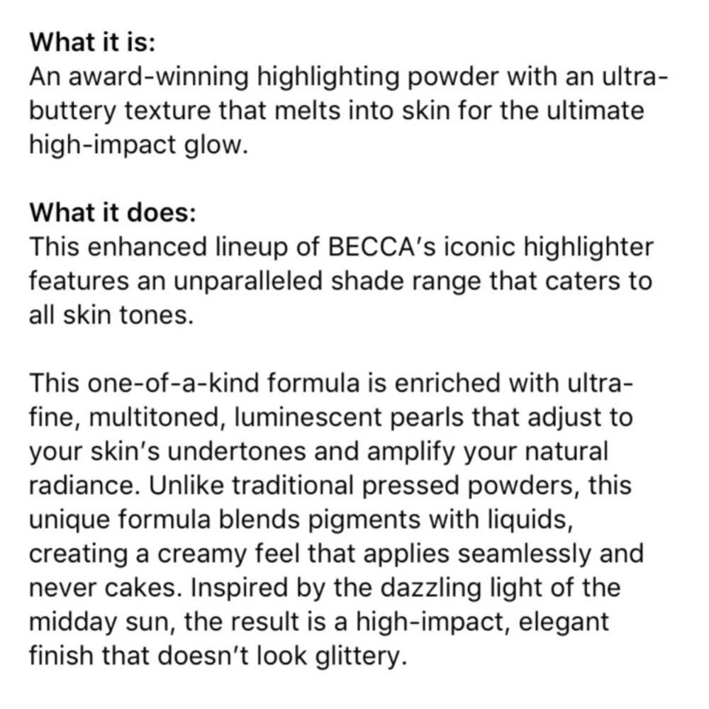 BECCA Shimmering Skin Perfector Pressed Powder